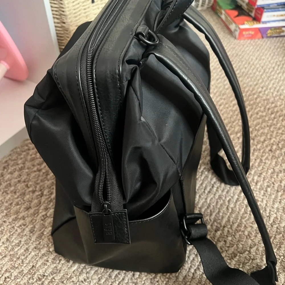 BEIS Black Baby Bag Backpack Tote